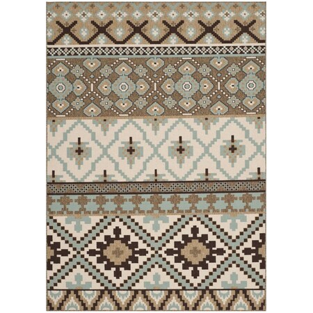 Safavieh 9 x 12 ft. Veranda Rectangle Area Rug Creme & Brown VER097-0215-9